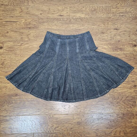 Vintage Metro & Gray Denim Fit & Flare Skirt Size 12 - Picture 3 of 6
